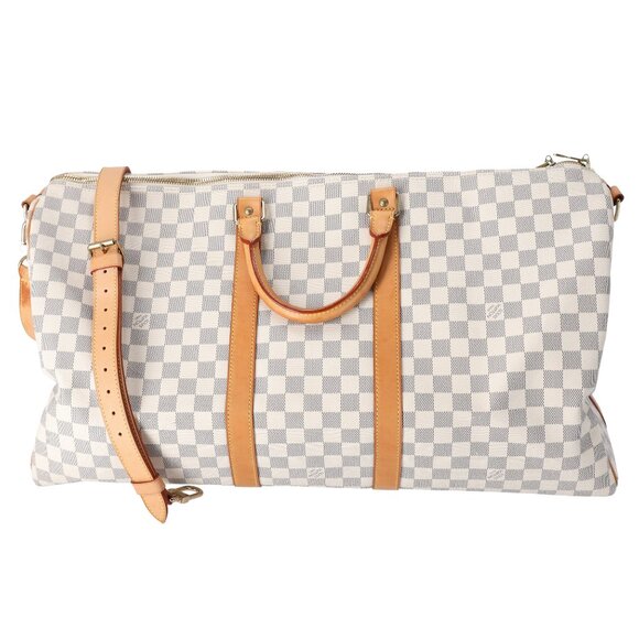 Louis Vuitton Keepall Bandouliere 55 Damier Boston Bag N41429 Azur Damier - Picture 5 of 8